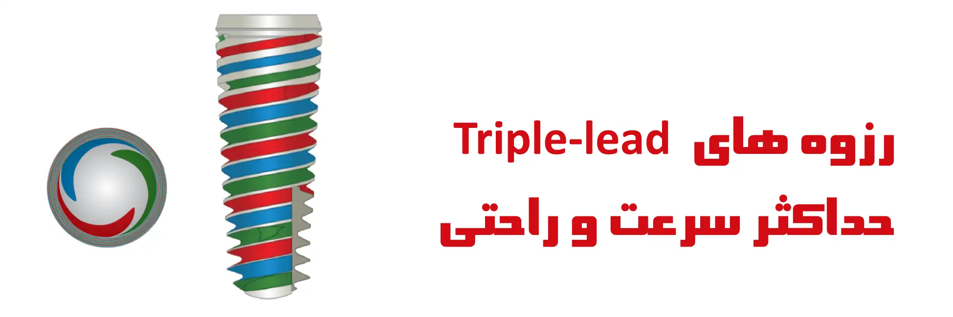 عکس رزوه های  Triple-leadفیکسچر، حداکثر سرعت و راحتی در جایگذاری فیکسچر